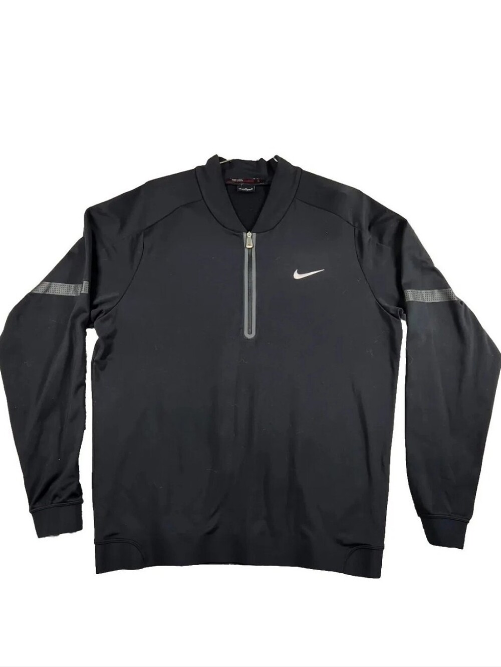 Nike Tiger Woods Collection Tech 2.0 Mens Black 1/4 Zip Golf Pullover Jacket XL - Picture 3 of 14